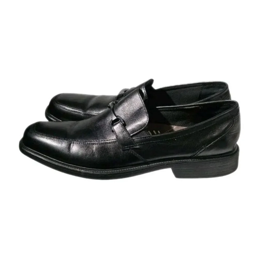 Bostonian Flexlite men's black leather bit loafers-15M